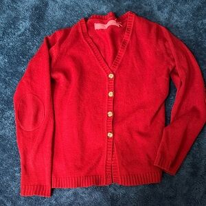 Dark Red Women's Cardigan Sweater